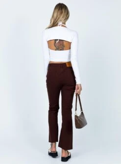 Princess Polly Dark Wash Flare Jeans Brown -Eva Style Shop 4 510b3aef 1548 47ae a0f2 f93131100bec