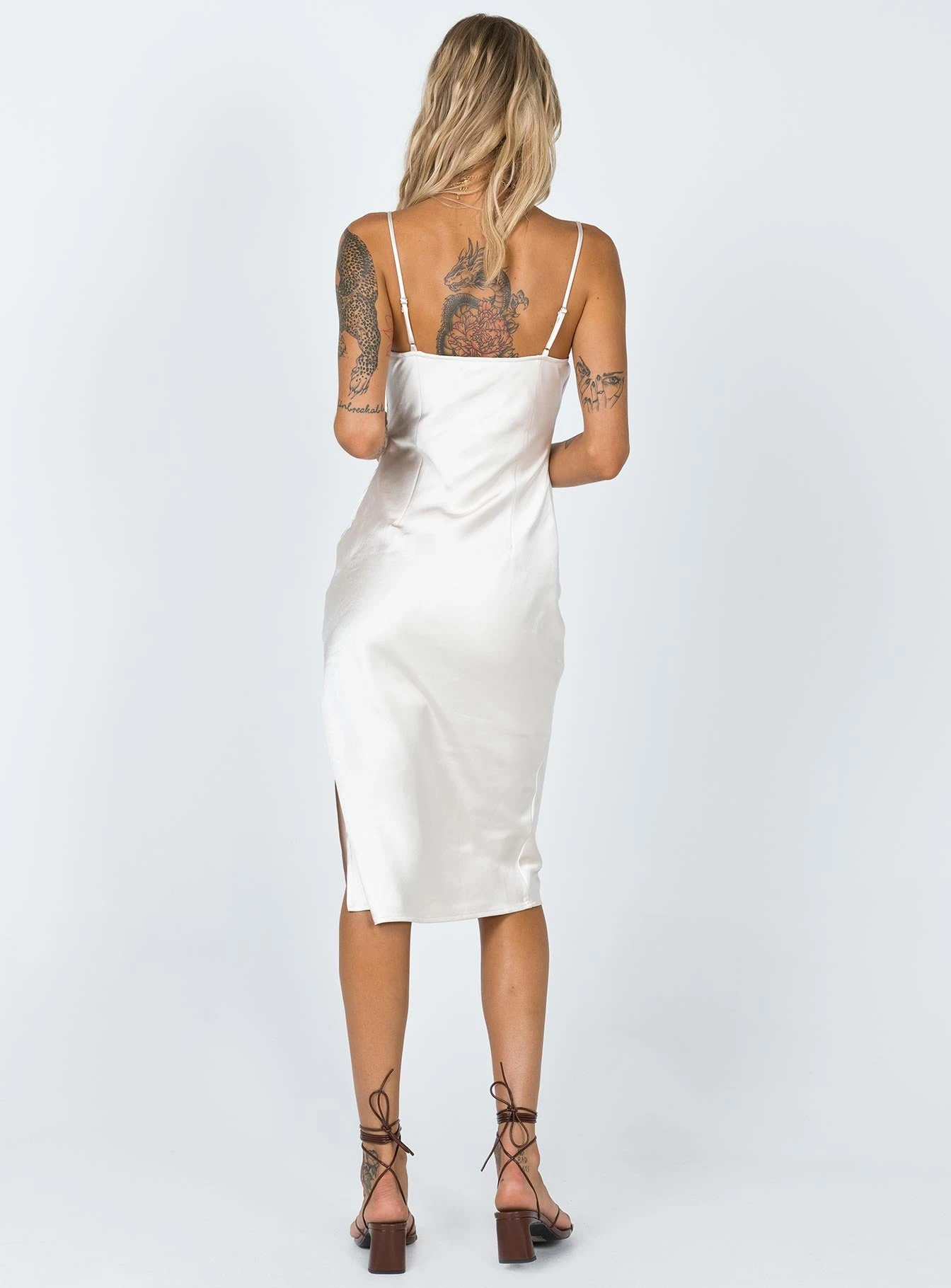 Princess Polly Amelia Midi Dress Champagne 6 Princess Polly Amelia Midi Dress Champagne - Image 4