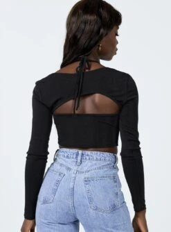 Princess Polly Elias Long Sleeve Top Black -Eva Style Shop 4 6ed07e31 fb95 4223 a68a d3f636b85d7a