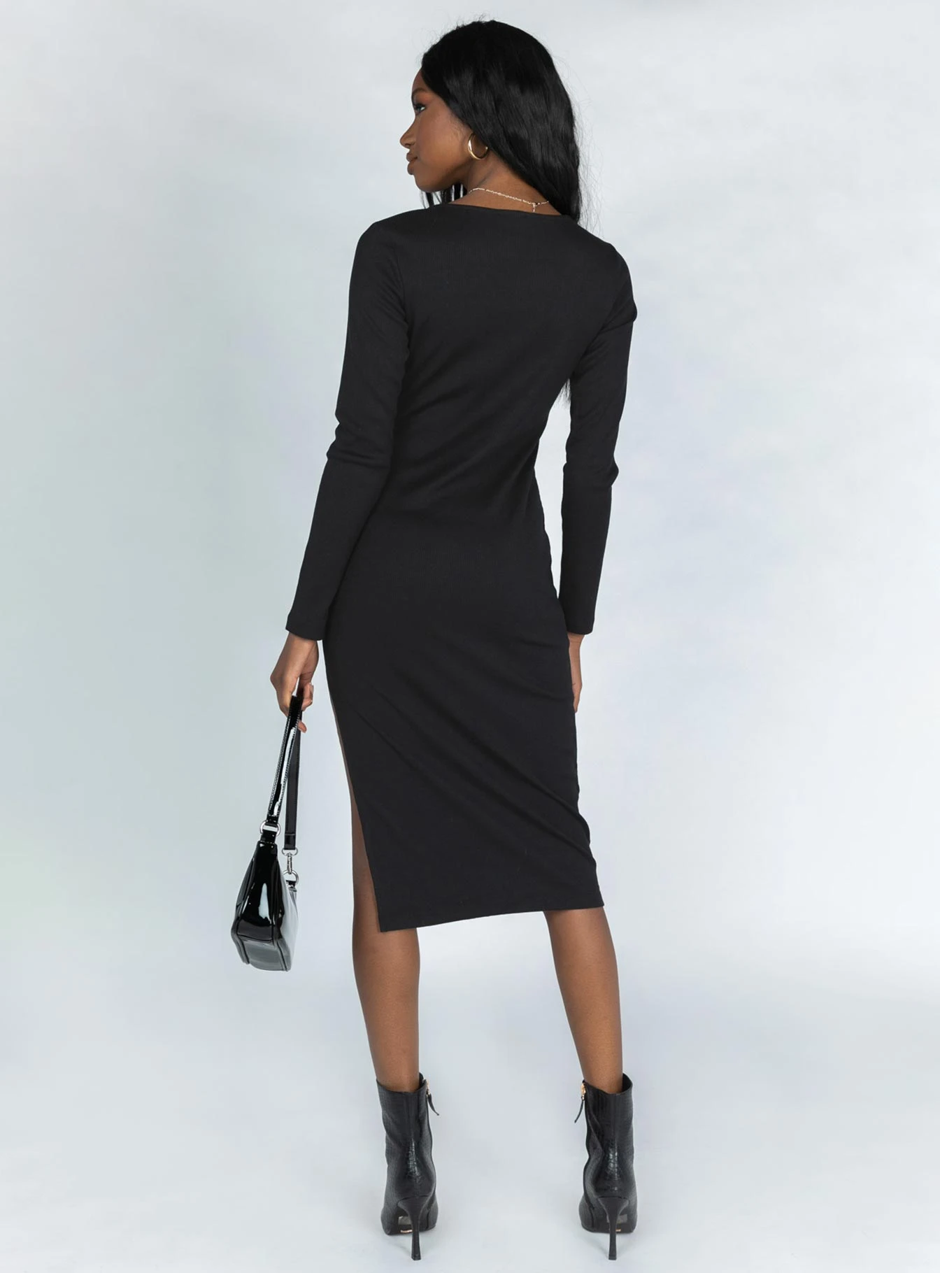 Don't Blame Me Long Sleeve Midi Dress Black 6 Don't Blame Me Long Sleeve Midi Dress Black - Image 4
