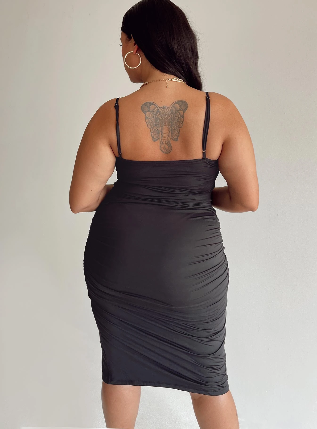 Adalee Midi Dress Black Curve 6 Adalee Midi Dress Black Curve - Image 4