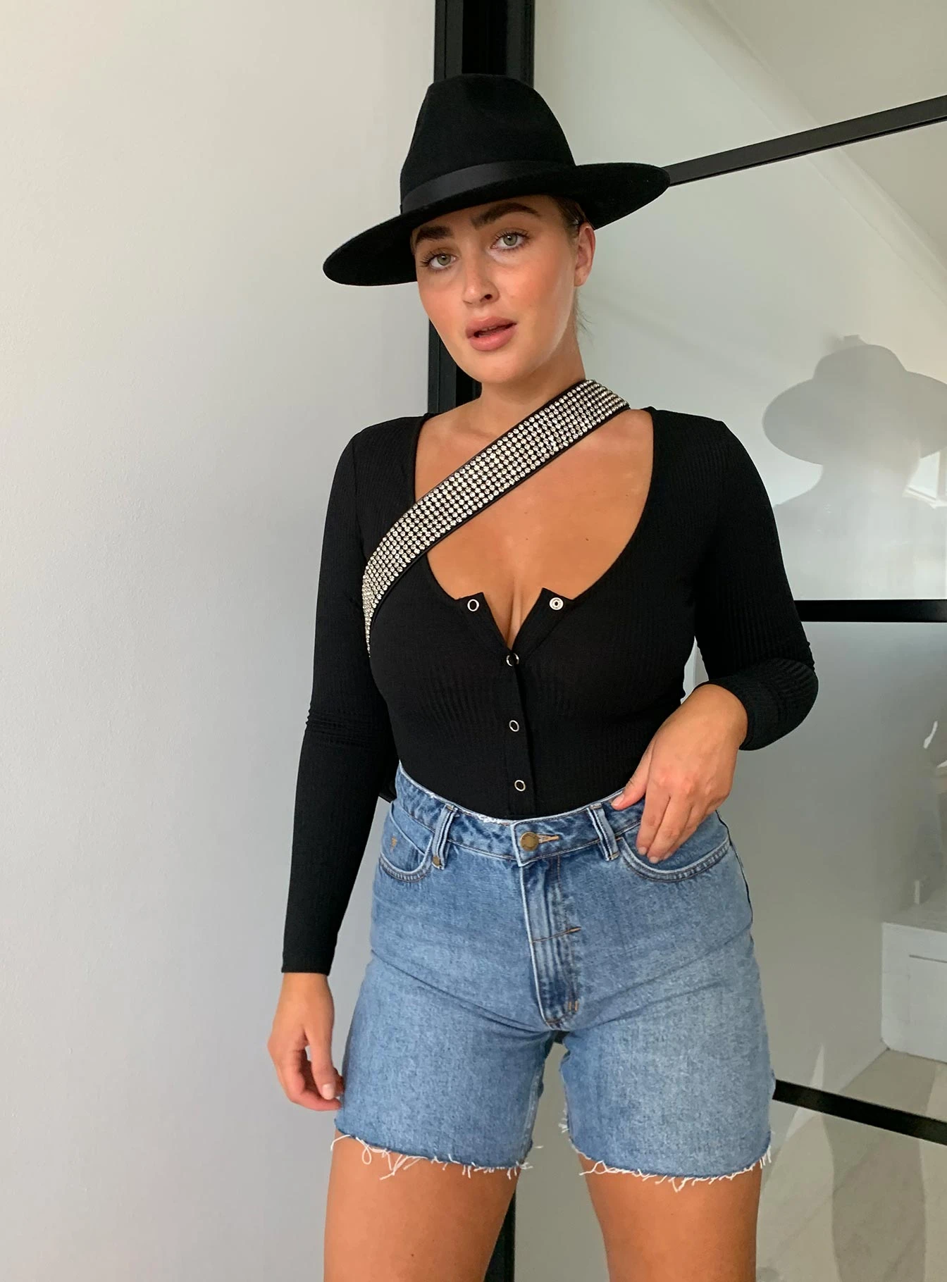 Princess Polly Downtown Drifter Bodysuit Black 10 Princess Polly Downtown Drifter Bodysuit Black - Image 8