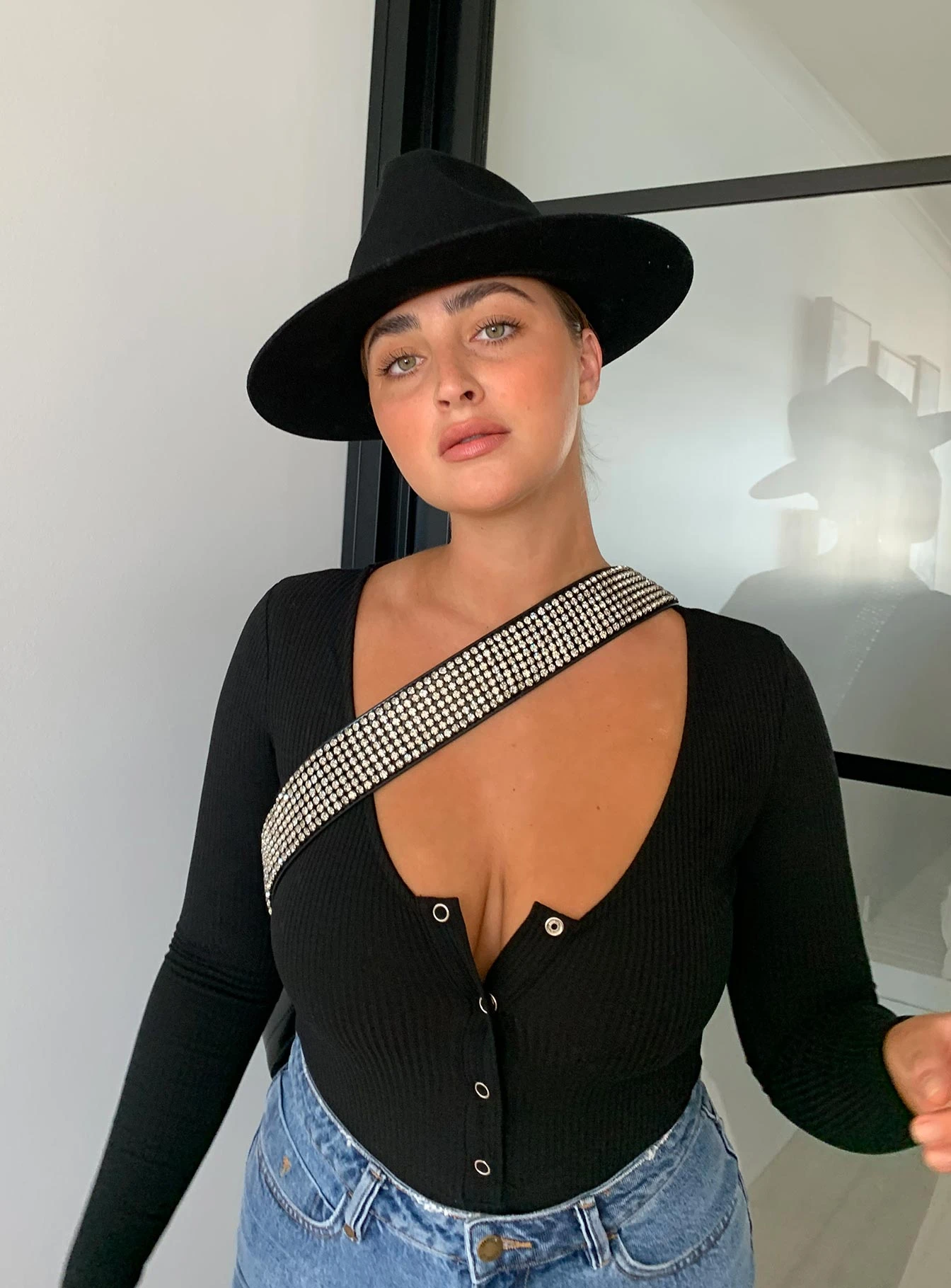 Princess Polly Downtown Drifter Bodysuit Black 9 Princess Polly Downtown Drifter Bodysuit Black - Image 7