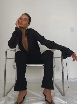 Princess Polly Forbidden Shirt Black -Eva Style Shop FORBIDDEN SHIRT BLACK