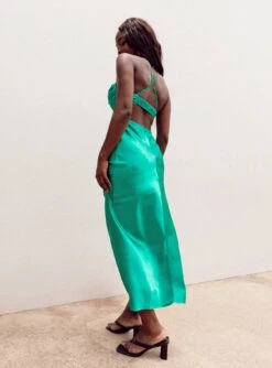 Princess Polly Giselle Midi Dress Green -Eva Style Shop Giselle Midi Dress Green 4 copy