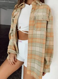 Princess Polly Mila Shirt Orange Multi