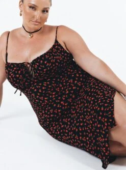 Noda Midi Dress Black Curve 15 Noda Midi Dress Black Curve -Eva Style Shop NODA MIDI DRESS BLACK CURVE 3