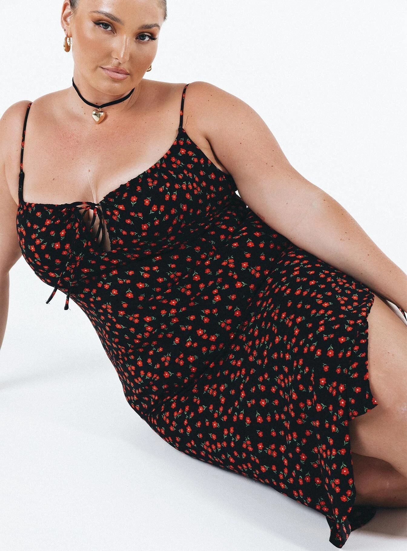 Noda Midi Dress Black Curve 9 Noda Midi Dress Black Curve - Image 7