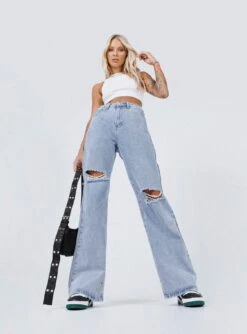 Princess Polly Prague Oversized Denim Jeans -Eva Style Shop Prague Oversized Denim Jeans 4 copy