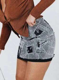 Princess Polly Read The Lines Mini Skirt White -Eva Style Shop Read The Lines Mini Skirt White 1