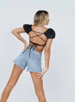 Princess Polly Renley Crop Top Black 13 Princess Polly Renley Crop Top Black -Eva Style Shop Renley Crop Top Black 2