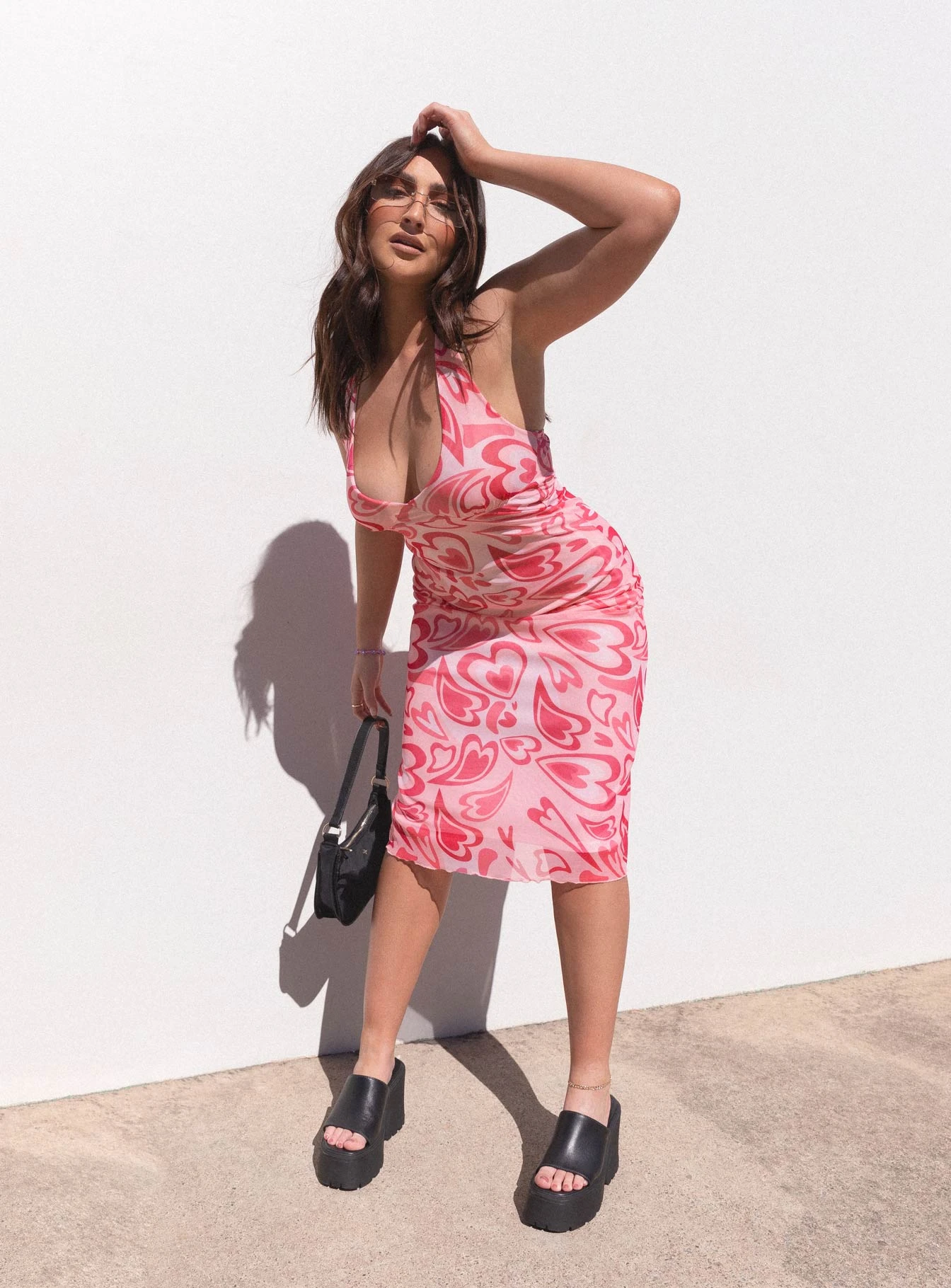 Princess Polly Tiffany Midi Dress Pink 9 Princess Polly Tiffany Midi Dress Pink - Image 7