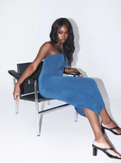 Princess Polly Zamia Midi Dress Blue