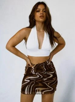 Princess Polly Tahnee Mini Skirt Brown