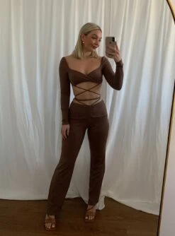 Princess Polly Sabrina Set Brown -Eva Style Shop paris.jacobson Sabrina Set Brown AU8